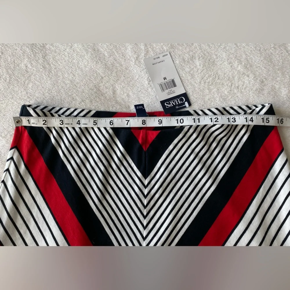 Chaps Chevron Maxi Skirt 100% cotton sz Medium new with Tags - Picture 12 of 14